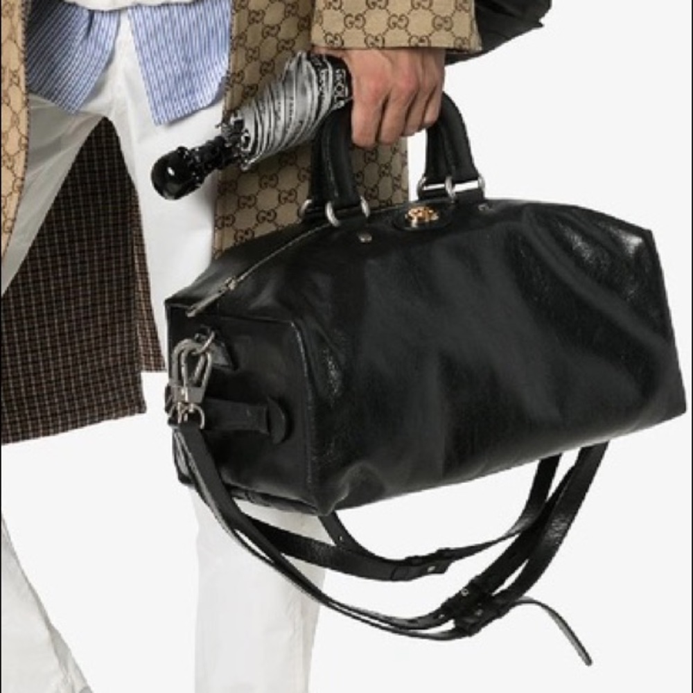 GUCCI Black Morpheus Leather Travel/Backpack Bag - Picture 3 of 7